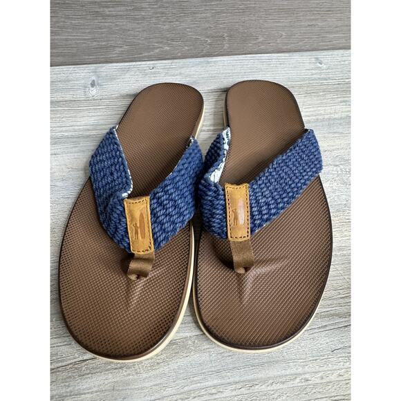 Johnnie-O Mens Windward Blue Flip Flops Size 10M (7743457) main image 6